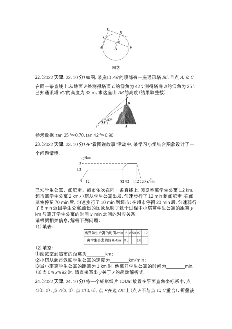 《2022天津数学试卷+答案+解析(word整理版)_12.2026年4月全国各地高考模拟卷_2026版初中金考卷•45套中考试卷汇编系列合集_全国版中考真题(1)_各省市《历年中考真题》2013-2024(10)_02天津卷》第5页预览