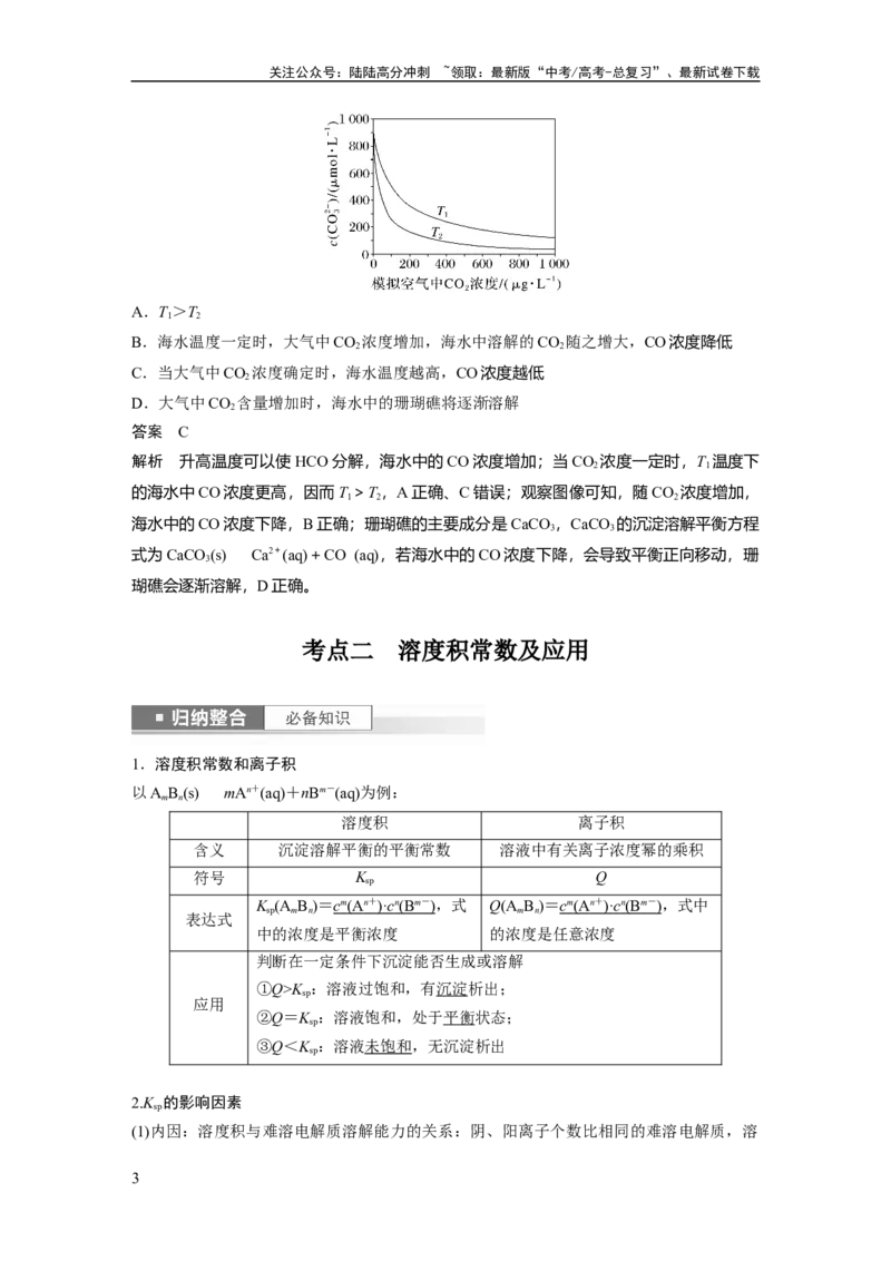 《2024年高考化学一轮复习（新高考版）第9章第57讲　难溶电解质的沉淀溶解平衡_05-化学-高考总复习_一轮复习_2024年_2024高考化学大一轮复习课件讲义新人教版知识总结_教师版》第3页预览