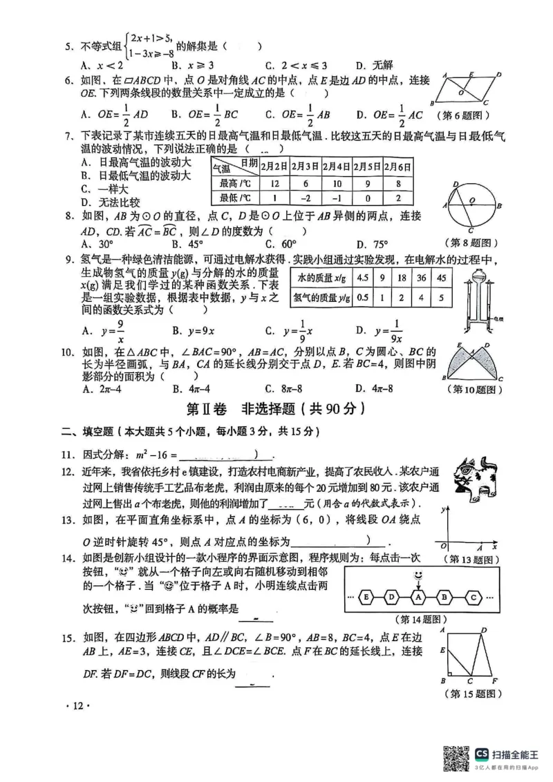 《2025山西数学中考空白试卷_12.2026年4月全国各地高考模拟卷_2026版初中金考卷•45套中考试卷汇编系列合集_全国版中考真题(1)_2025年全国中考真题答案（按省市分类）(10)_山西省》第2页预览