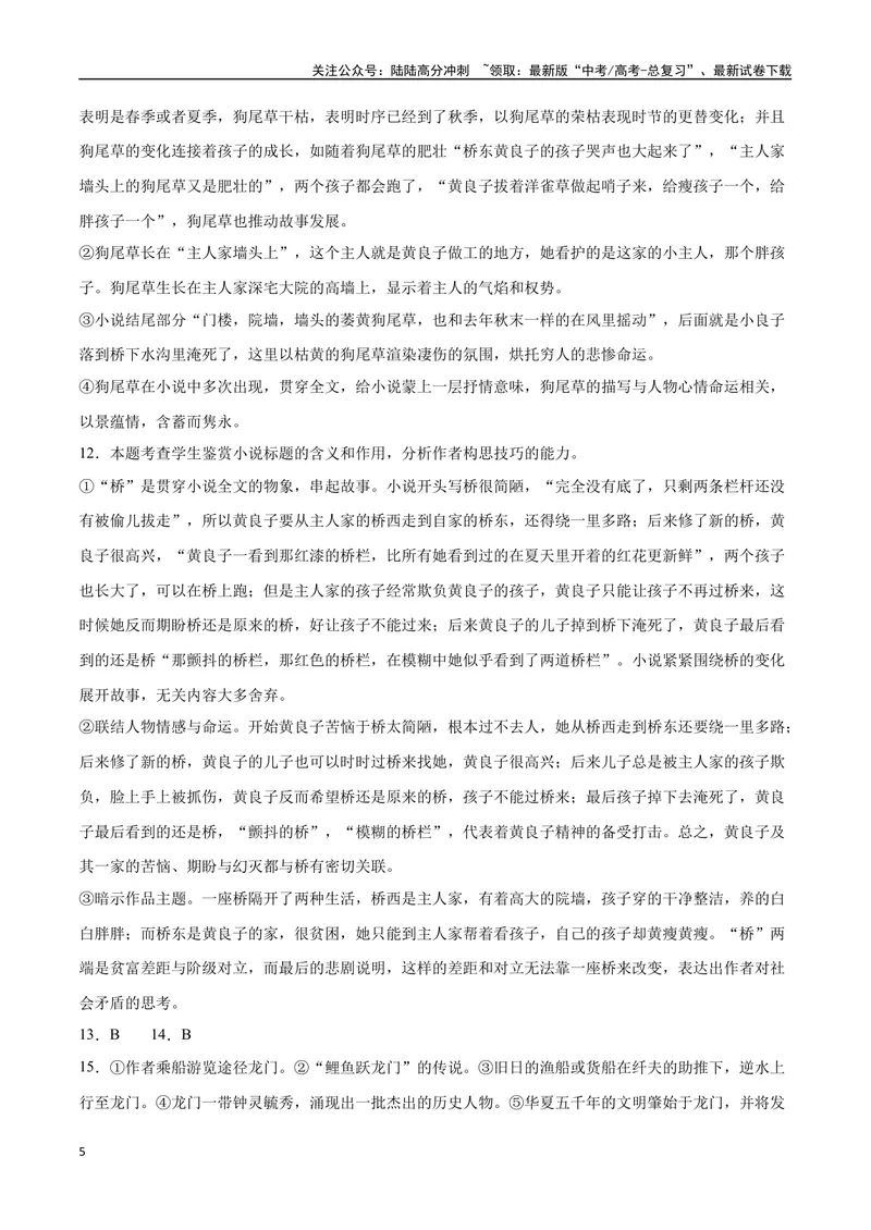 《39文学类文本阅读之标题（新高考版）（全解全析）_二轮复习_2025年_2025年新高考语文二轮复习高频考点重难点强化训练卷_资料》第5页预览