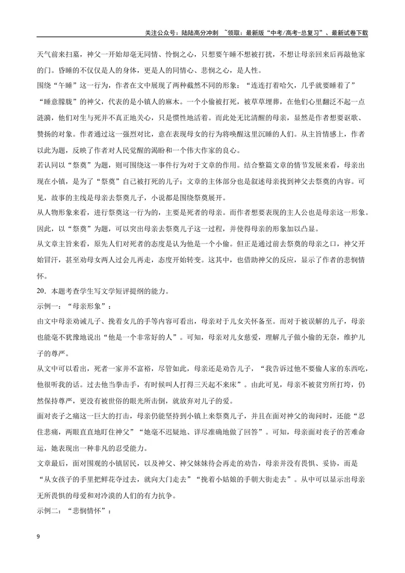 《39文学类文本阅读之标题（新高考版）（全解全析）_二轮复习_2025年_2025年新高考语文二轮复习高频考点重难点强化训练卷_资料》第9页预览