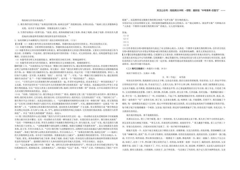 《2020年海南高考语文试题及答案_专项复习_2026年-语文专项复习_2008年-2025年语文高考真题_2008-2020年高考_地方卷_海南高考语文08-21_A3word版_答案版》第6页预览