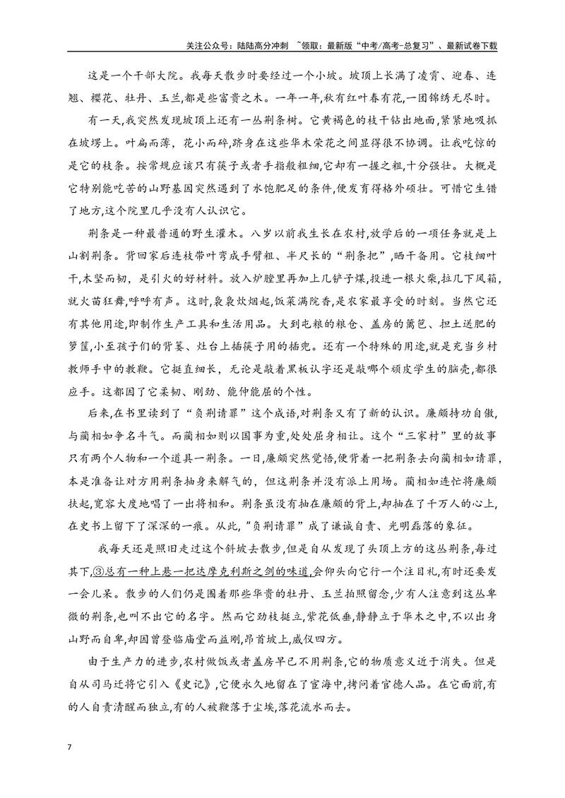 《2024年新高考九省联考语文模拟试卷八（九省联考专用）（解析版）_专项复习_2024年_2024年新高考九省联考语文模拟试卷真题检测卷练习_资料》第7页预览