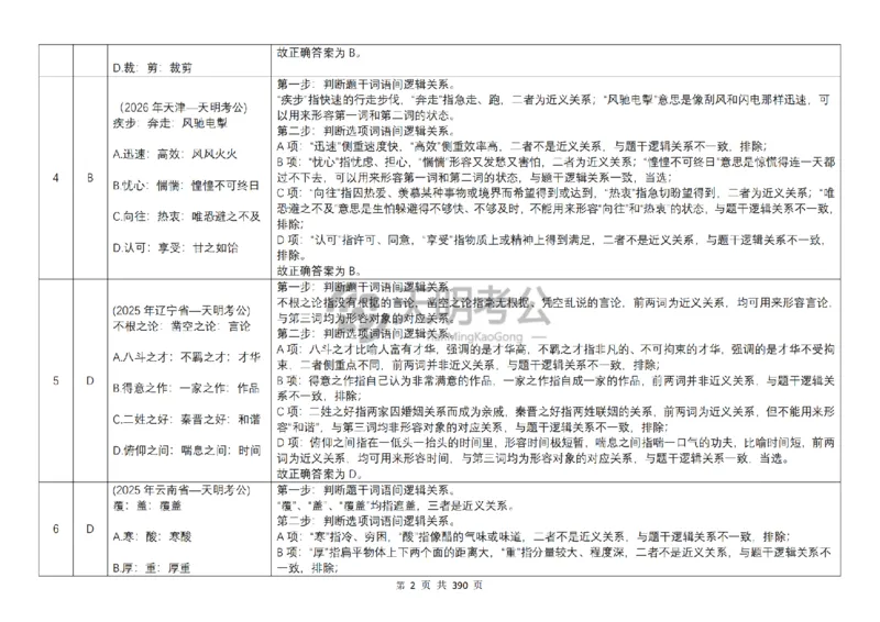 《（顺序版答案6.0）类比推理千题册_3539.2027北京定向选调_062027行测刷题-各模块刷题合集pdf版_2027类比推理千题册_（顺序版）类比推理_类比推理顺序版6.0》第4页预览