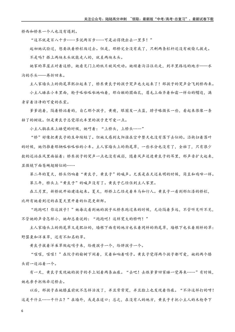 《39文学类文本阅读之标题（新高考版）（试卷）_二轮复习_2025年_2025年新高考语文二轮复习高频考点重难点强化训练卷_资料》第6页预览