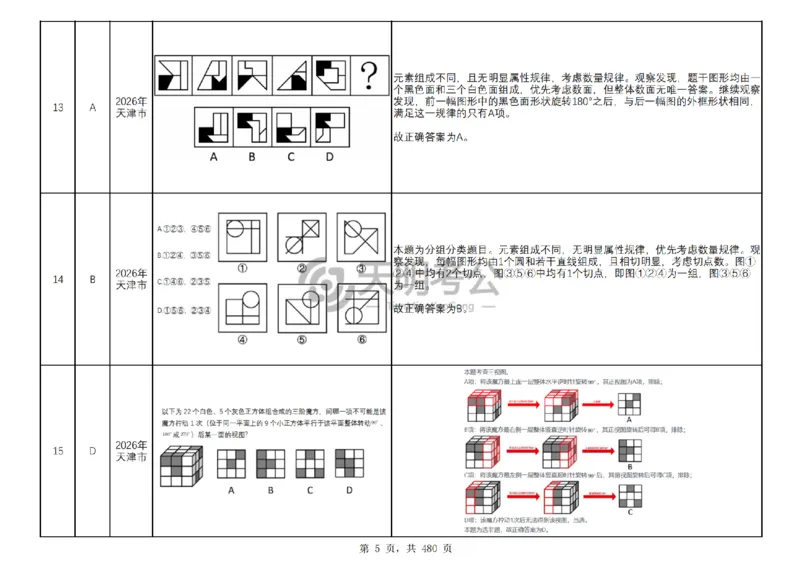 《图形推理千题册6.0（新增答案）_3539.2027北京定向选调_062027行测刷题-各模块刷题合集pdf版_2027图形推理千题册_图推千题册6.0新增》第6页预览