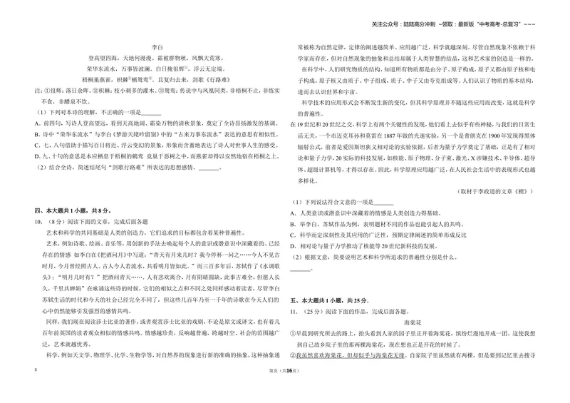 《2010年北京市高考语文试卷（含解析版）_专项复习_2026年-语文专项复习_2008年-2025年语文高考真题_2008-2020年高考_地方卷_北京高考语文08-21_A3word版》第3页预览