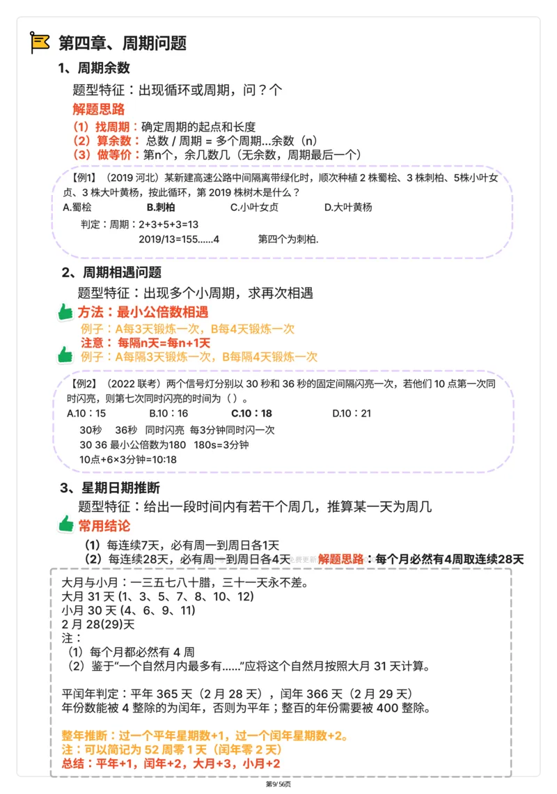 《高照数量关系笔记彩色笔记_3539.2027北京定向选调_052027行测资料（名师笔记+技巧+必考点）_11数量关系专项资料》第9页预览