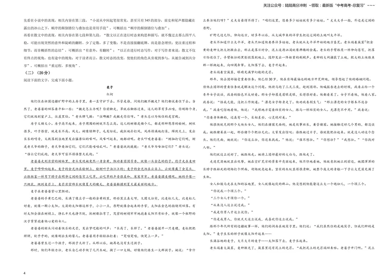 《2021年新高考浙江省语文试题（解析版）_专项复习_2026年-语文专项复习_2008年-2025年语文高考真题_2021年高考_2021年浙江卷—语文_A3Word版》第4页预览