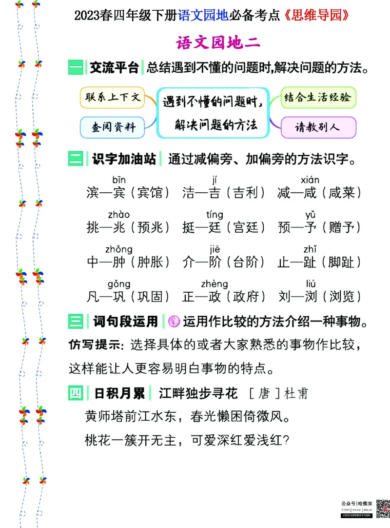 《2023春四年级下册语文《语文园地》必备考点—思维导图_小学1-6年级全科全套_1-6年级全科下册_四年级_四年级下语文_语文四下重点考点总结》第2页预览