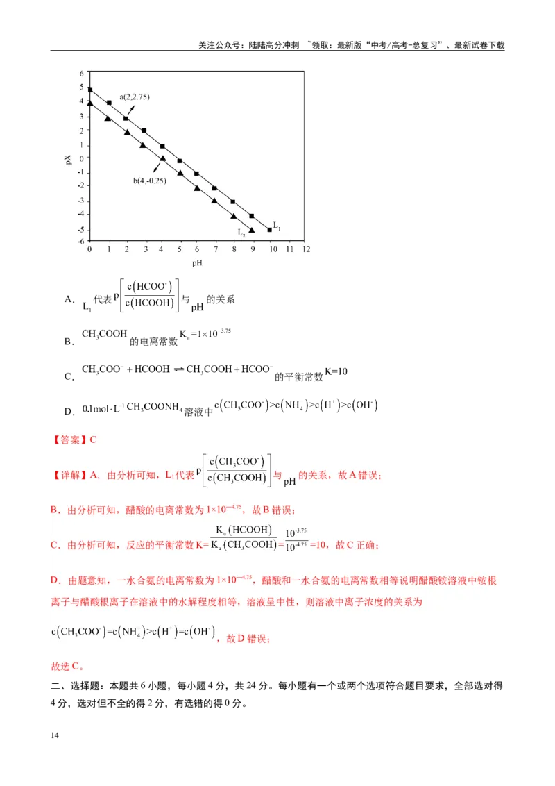 《信息必刷卷03（海南专用）（教师版）_05-化学-高考总复习_专项复习_2025年_2025年高考考前必刷题（多地区）化学_2025年高考化学考前必刷卷（海南专用）5套》第8页预览