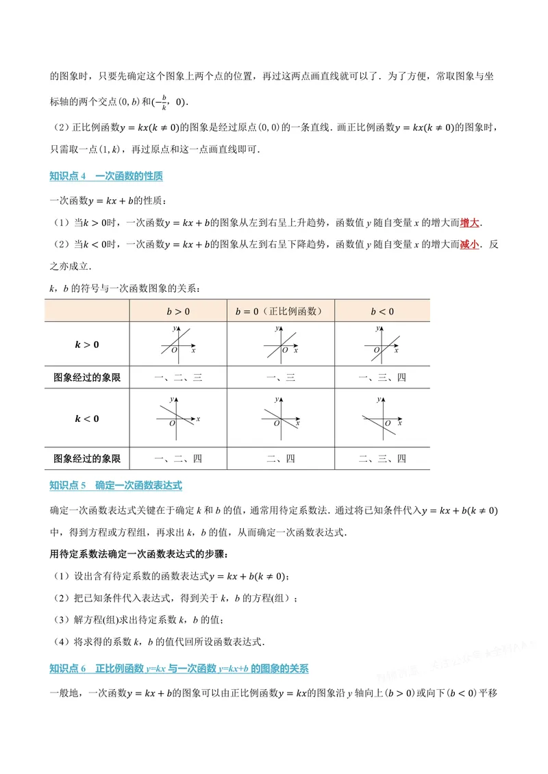 《专题12.3一次函数(讲义)(原卷版)_2026语数英7-9年级上《举一反三系列》多版本_2026《初中数学•举一反三系列》8上多版本_2026《初中数学•举一反三系列》8上(沪科)_专题12.3一次函数(讲义)》第2页预览