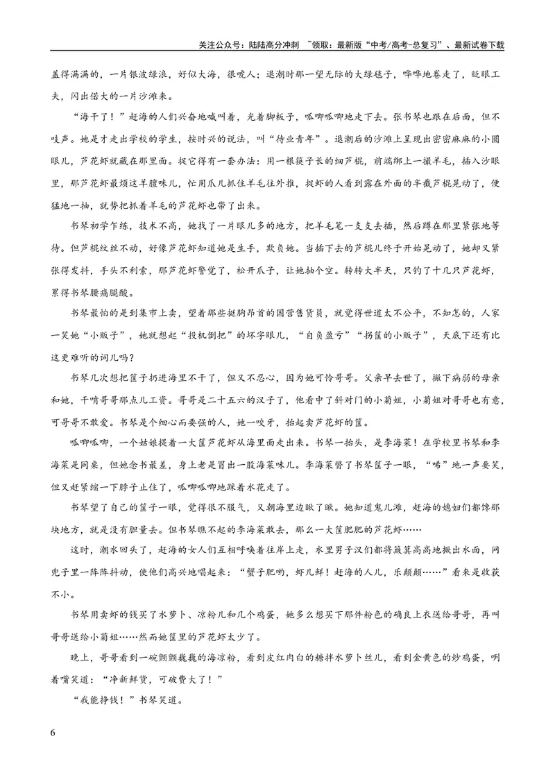 《专题05小说内容理解和分析客观题（练习）(解析版)-2024年高考语文二轮复习讲练测（新教材新高考）_二轮复习_2024年_2024年高考语文二轮复习讲练测（新教材新高考）_配套练习》第6页预览