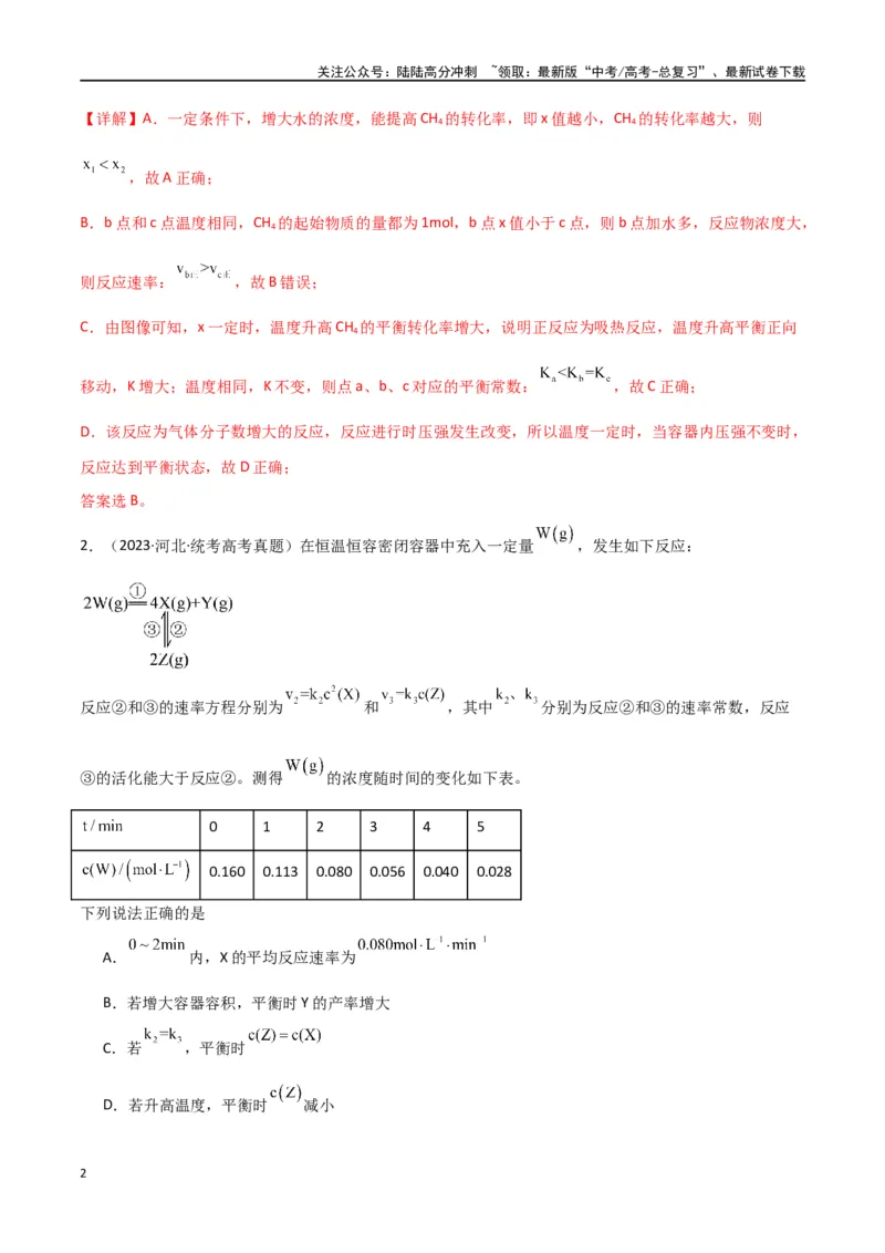 《专题13化学反应与化学平衡-解析版）_05-化学-高考总复习_二轮复习_2024年_2024年高考化学二轮专题强化训练习题试题练习全国_资料》第2页预览