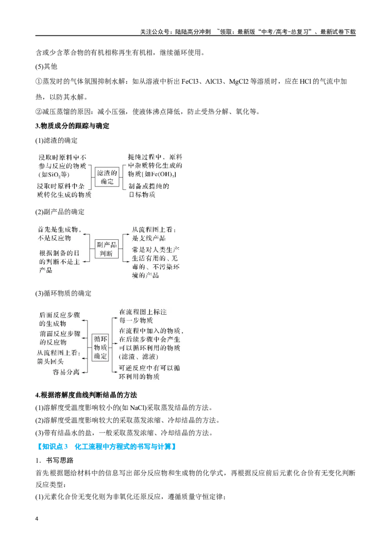 《专题十一化学工艺流程七大题型-2024年高考化学二轮复习举一反三系列（新高考专用）（学生版）_05-化学-高考总复习_二轮复习_2024年_资料》第4页预览