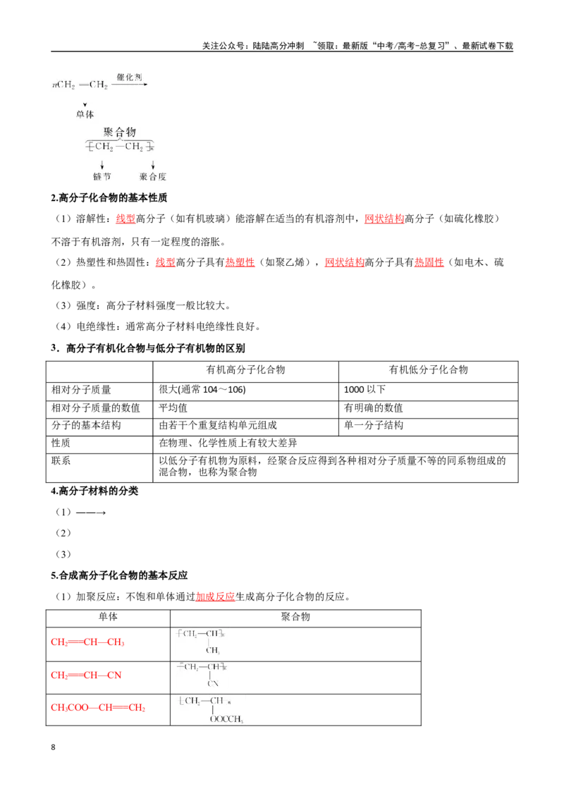 《专题35生物大分子与合成高分子九大题型（新高考通用）（教师版）_05-化学-高考总复习_一轮复习_2025年_2025年高考化学一轮复习举一反三系列（新高考通用）_资料》第8页预览