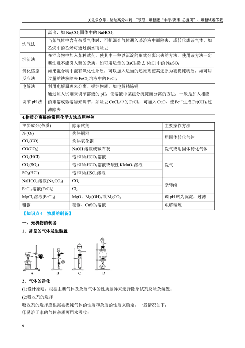 《专题九化学实验基础十大题型-2024年高考化学二轮复习举一反三系列（新高考专用）（教师版）_05-化学-高考总复习_二轮复习_2024年_资料》第9页预览