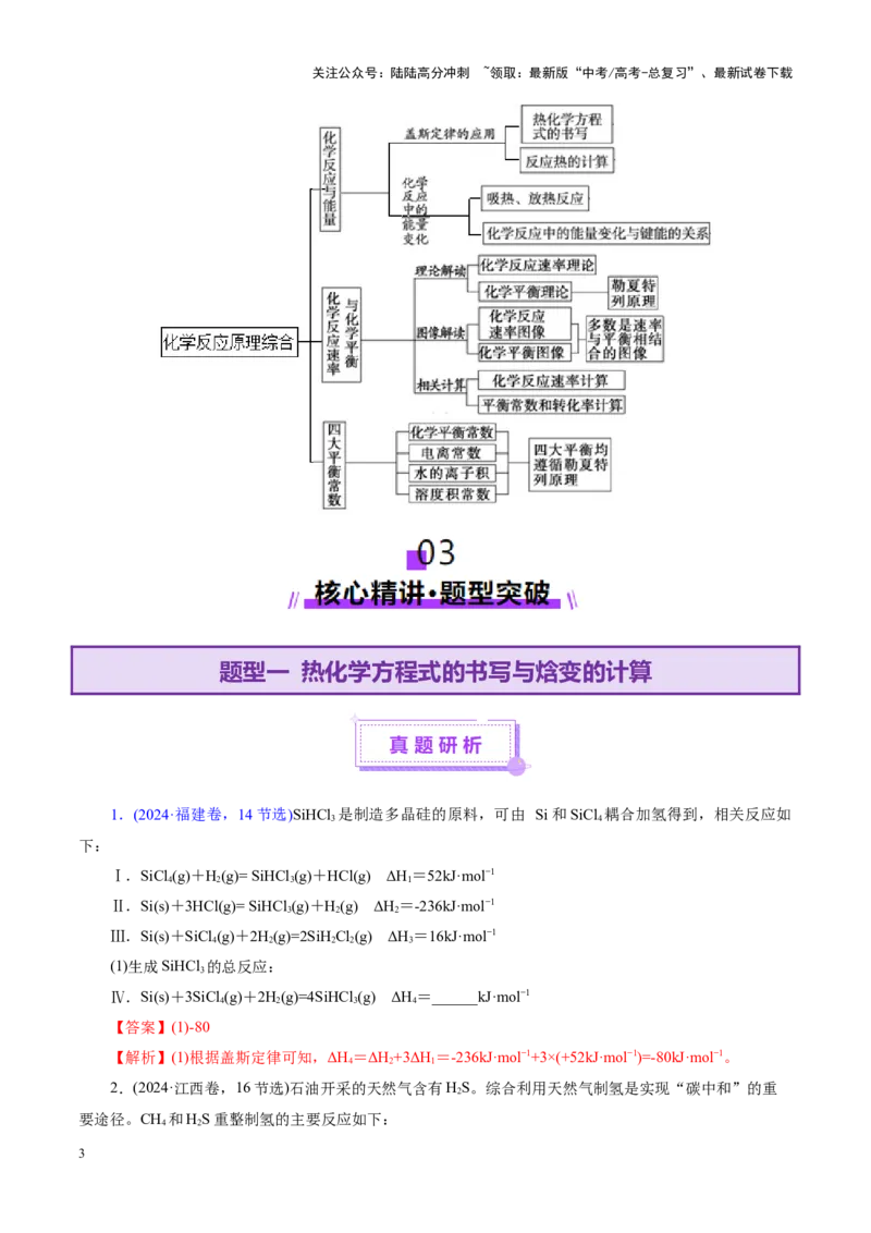 《专题09大题突破——化学反应原理综合（讲义）（教师版）_05-化学-高考总复习_二轮复习_2025年_2025年高考化学二轮复习课件+讲义+练习（新高考通用）》第3页预览