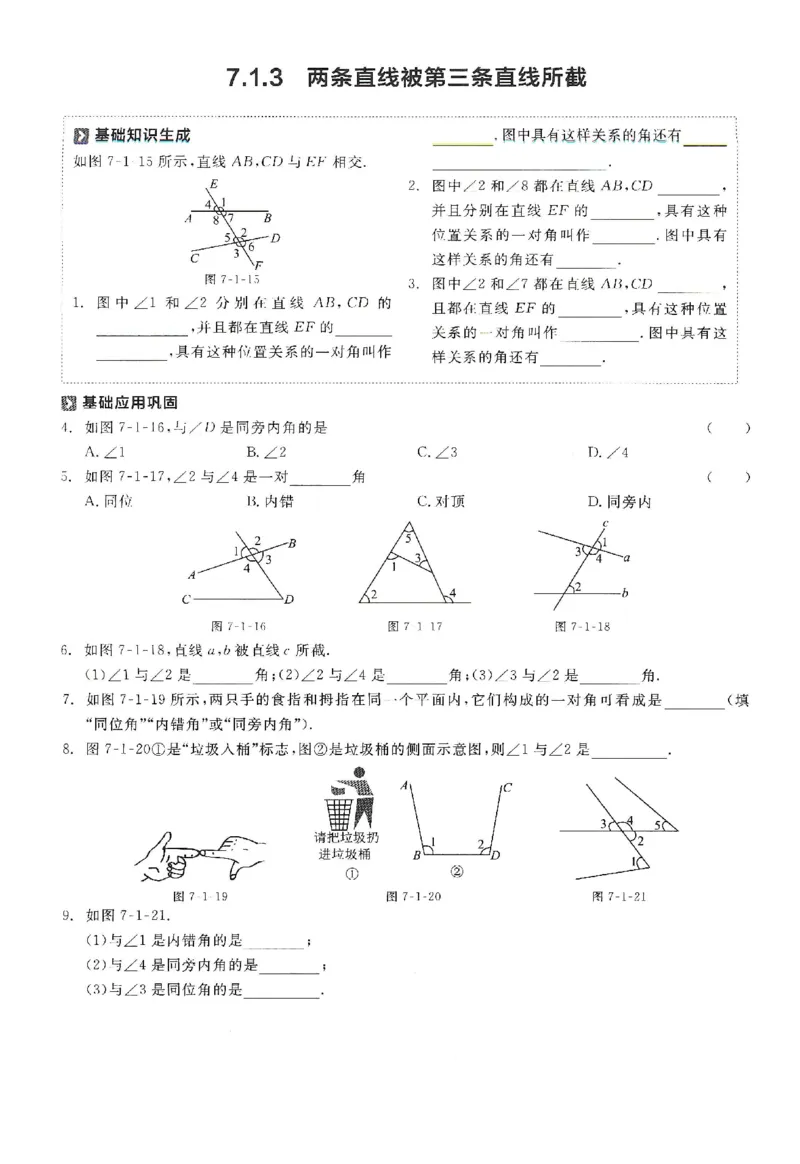 《2025数学《全品作业本•3基本功》7下(RJ)_初中全科目同步习题+精品试卷（7-9年级）(1)_25秋初中数学《同步习题+精品试卷》_初中数学人教版试卷_初中数学人教版7-9年级下册》第5页预览