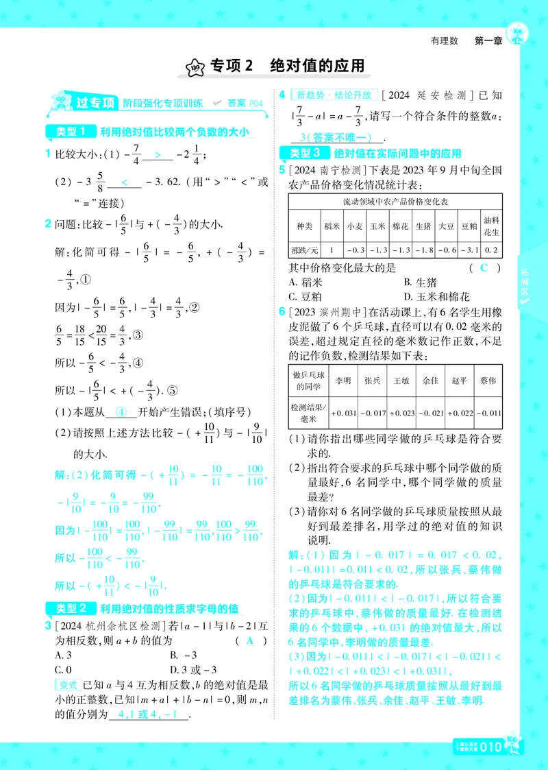 《2025版+数学+七上+冀教（JJ）+主书正文_初中各科各版本一遍过7-9年级上册_一遍过初中数学_一遍过初中数学冀教25年上册7》第10页预览