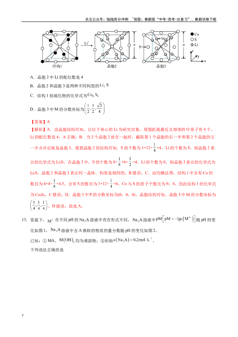 《化学（江西卷01）（全解全析）_05-化学-高考总复习_专项复习_2025年_2025年高考押题预测卷（多地区）化学》第7页预览