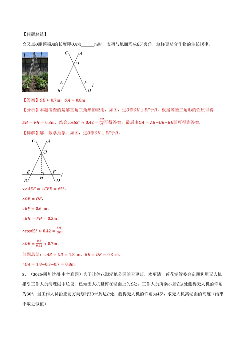 《专题01解直角三角形的应用真题演练(40题)(专项训练)(解析版)_2026语数英7-9年级上《举一反三系列》多版本_2026《初中数学•举一反三系列》9上多版本》第9页预览