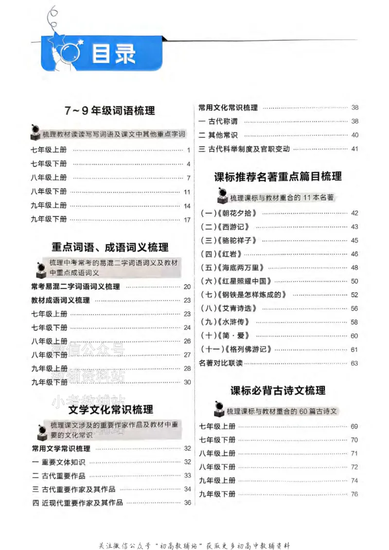 《2025领跑语文总复习速查速记_小初高学习资料合集（每天更新）_学习之星领跑中考（辽宁）》第2页预览