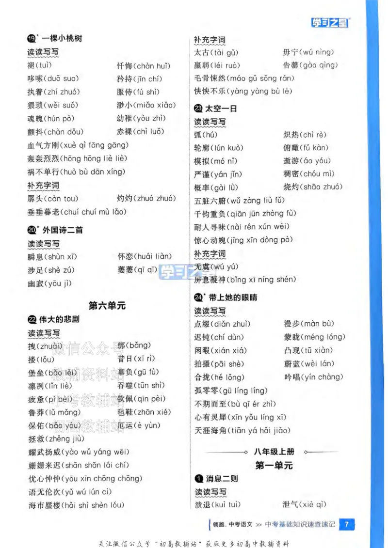 《2025领跑语文总复习速查速记_小初高学习资料合集（每天更新）_学习之星领跑中考（辽宁）》第9页预览