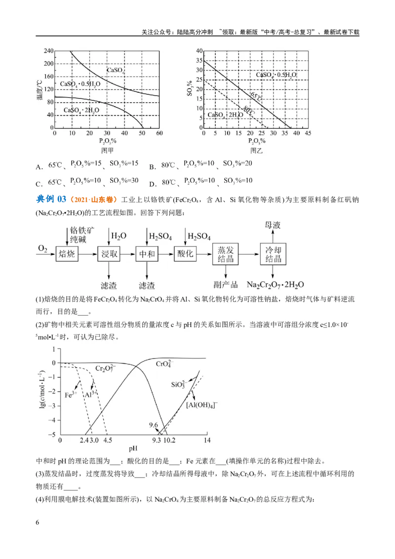 《专题14化学工艺流程综合（讲义）（原卷版）_05-化学-高考总复习_二轮复习_2024年_2024年高考化学二轮复习高频考点追踪与预测（新高考专用）_讲义》第6页预览