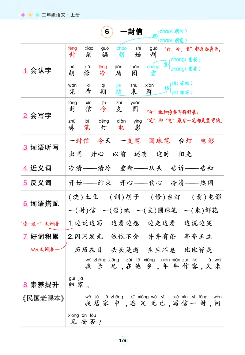 《二年级语文上册状元笔记（背记清单）_小学1-6年级全科全套_1-6年级全科上册_二年级_语文_语文二上每课考点总结》第8页预览
