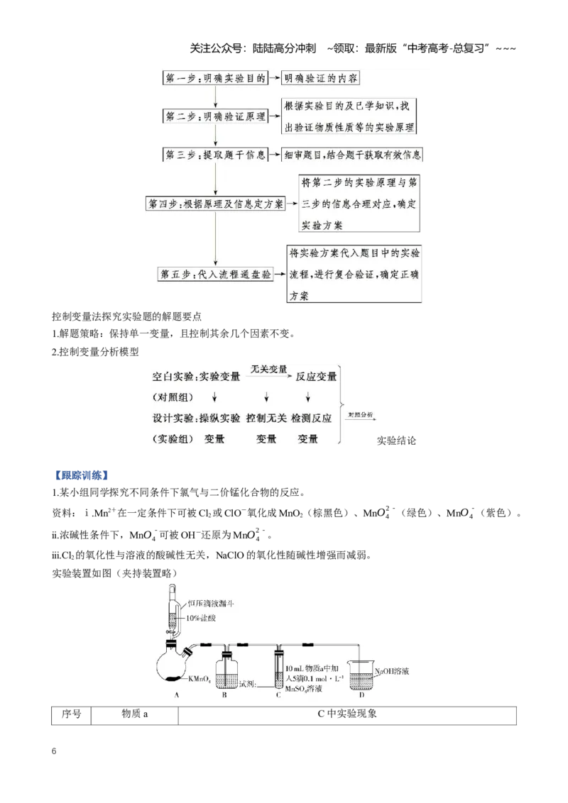 《专题04综合实验题型探究（知识清单）（全国通用）（学生版）_05-化学-高考总复习_一轮复习_2026年-化学高考一轮复习_2026年高考化学一轮复习讲义+练习+课件（新教材新高考）-G55_2026版》第6页预览