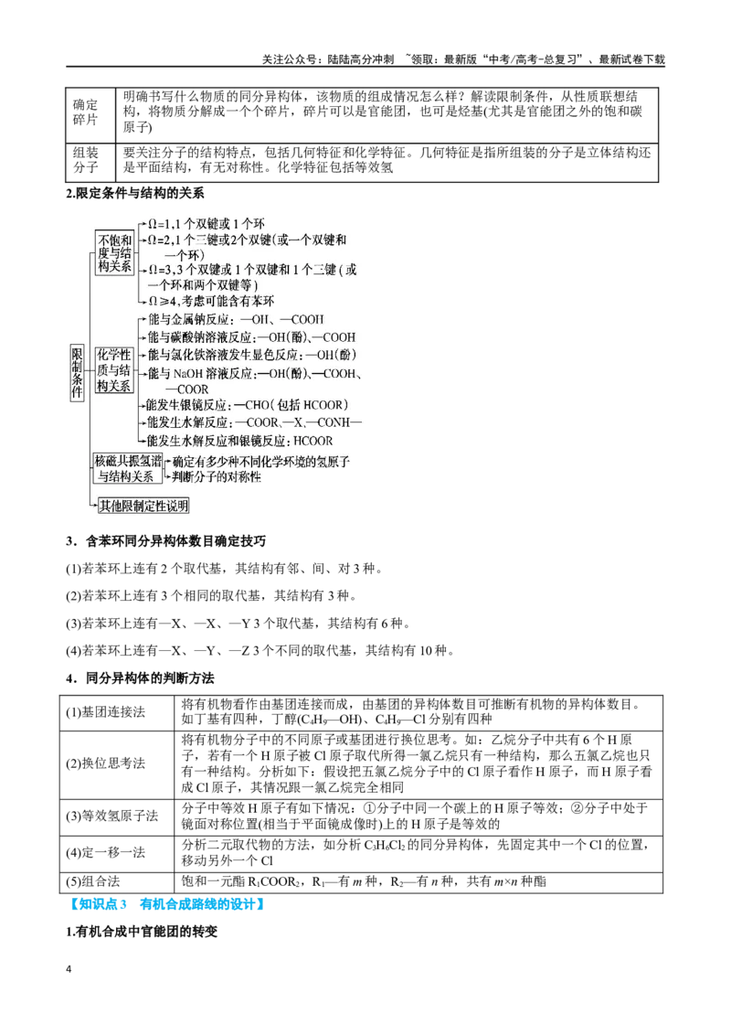 《专题十二有机化学推断与合成五大题型-2024年高考化学二轮复习举一反三系列（新高考专用）（教师版）_05-化学-高考总复习_二轮复习_2024年_资料》第4页预览
