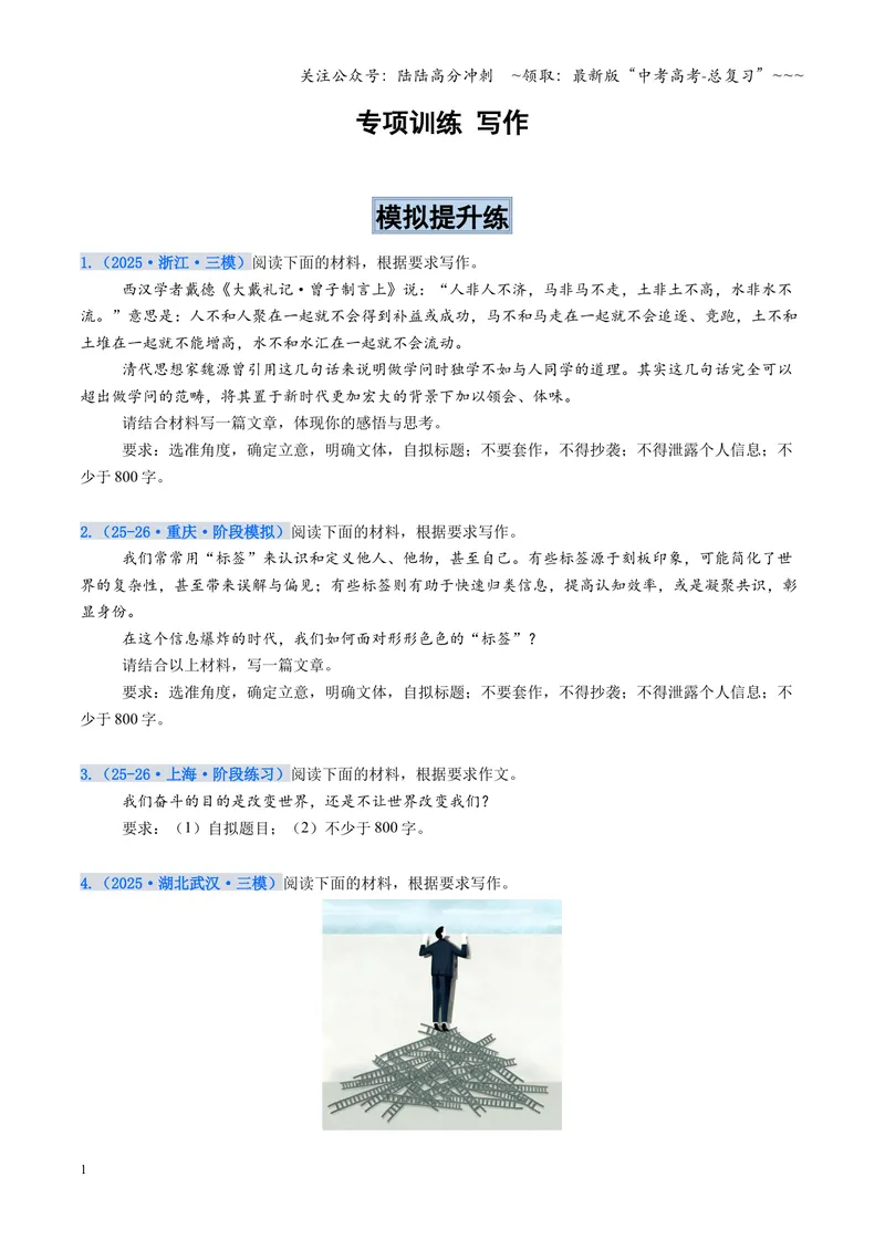 《专项训练08写作（全国通用）（学生版）_一轮复习_2026年-语文一轮复习_2026年高考语文一轮复习考点精讲精练（新高考通用）-G58_2026版》第1页预览