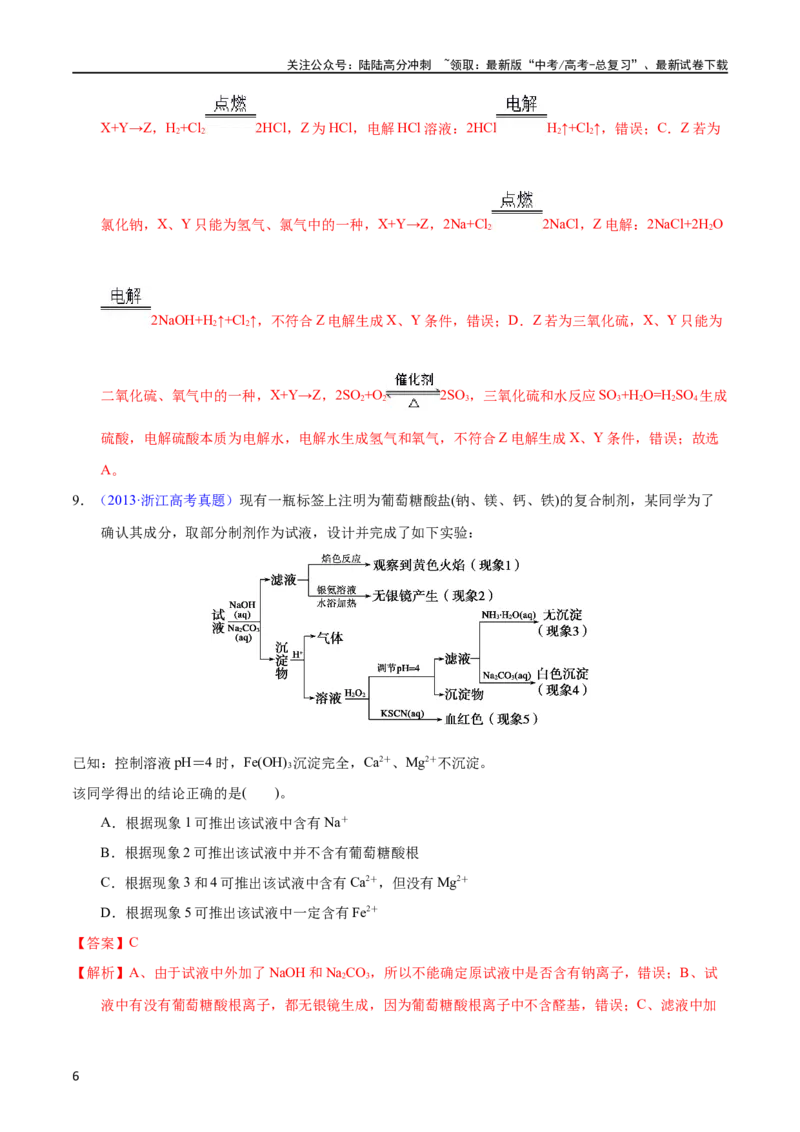 《专题17金属有关的工艺流程（教师版）_05-化学-高考总复习_专项复习_2025年_十年（2013-2022）高考化学真题分项汇编（全国通用）_专题17金属有关的工艺流程（全国通用）》第6页预览