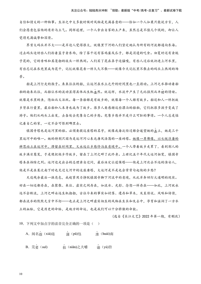 《专练07文学类文本阅读（二）（名校试题）（天津专用）-（解析版）_一轮复习_2025年_2025年新高考语文一轮复习题型专练习题试卷强化训练题_天津地区》第10页预览