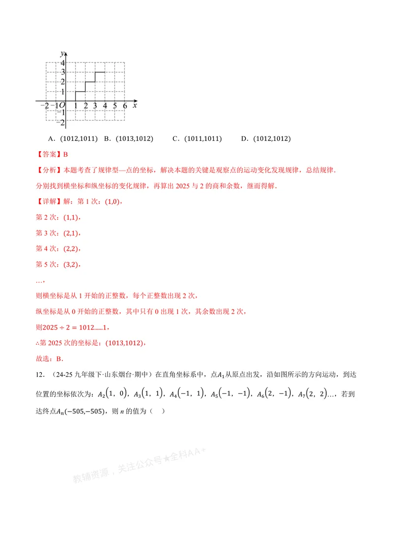 《专题02点的坐标规律探索(专项训练)(解析版)_2026语数英7-9年级上《举一反三系列》多版本_2026《初中数学•举一反三系列》8上多版本_2026《初中数学•举一反三系列》8上(北师大)》第10页预览