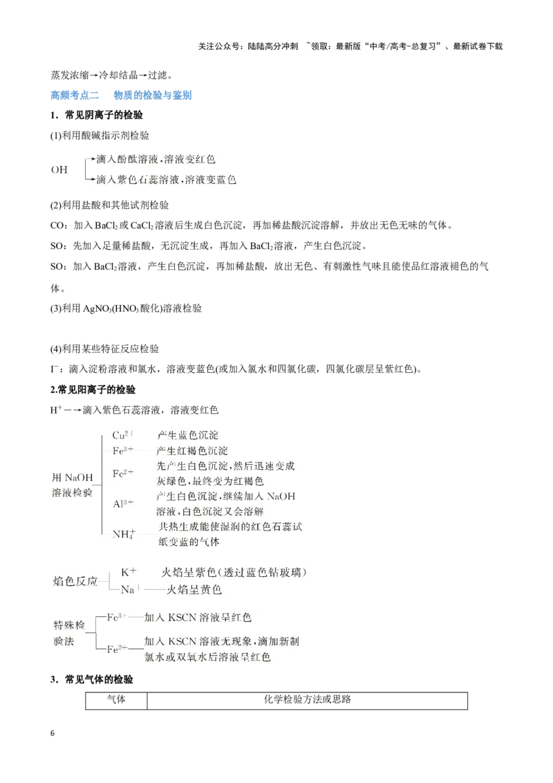 《专题13　化学实验基础讲义（考情+考点+跟踪训练）_05-化学-高考总复习_二轮复习_2025年_2025年高考化学二轮复习专题冲刺讲义习题考点练全国通用》第6页预览