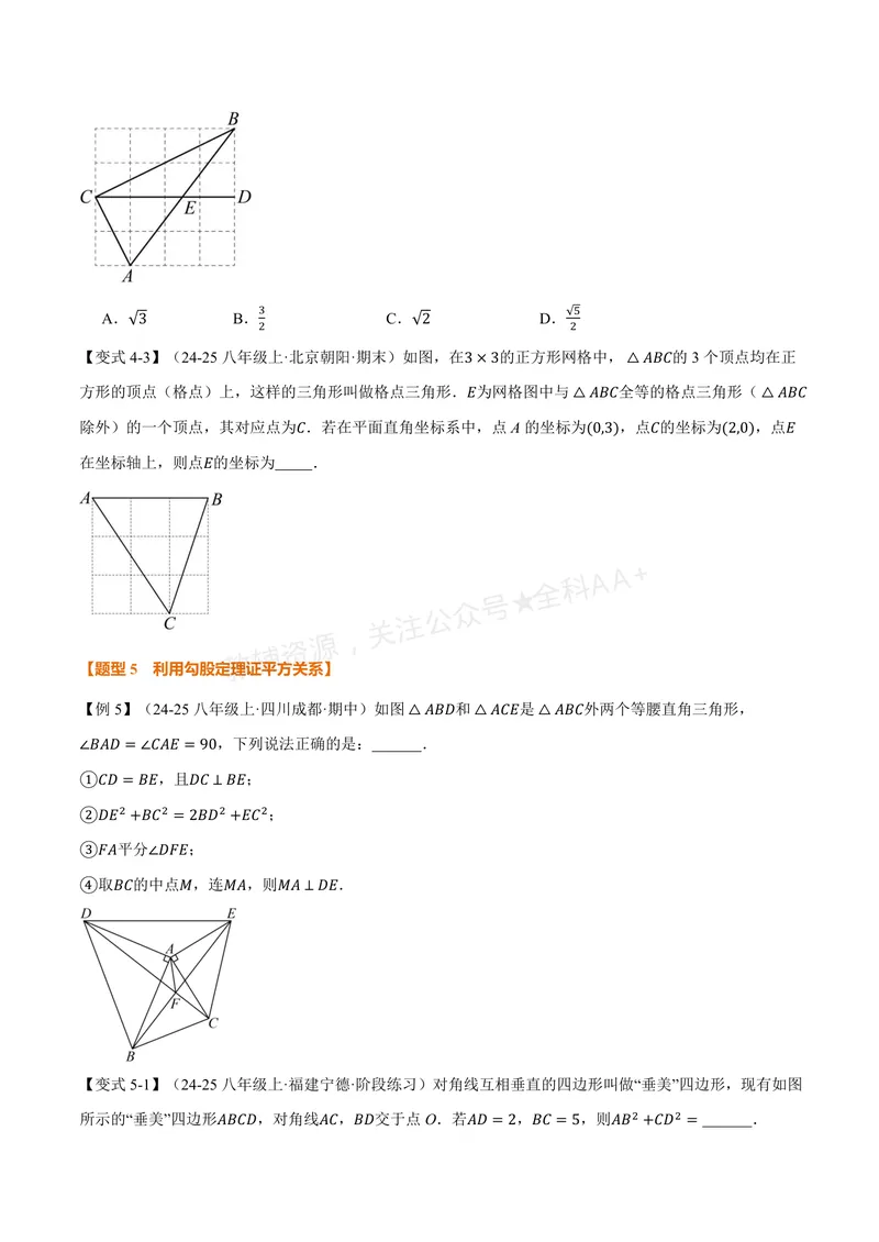 《专题2.5勾股定理(讲义)(原卷版)_2026语数英7-9年级上《举一反三系列》多版本_2026《初中数学•举一反三系列》8上多版本_2026《初中数学•举一反三系列》8上(浙教)_专题2.5勾股定理(讲义)》第6页预览