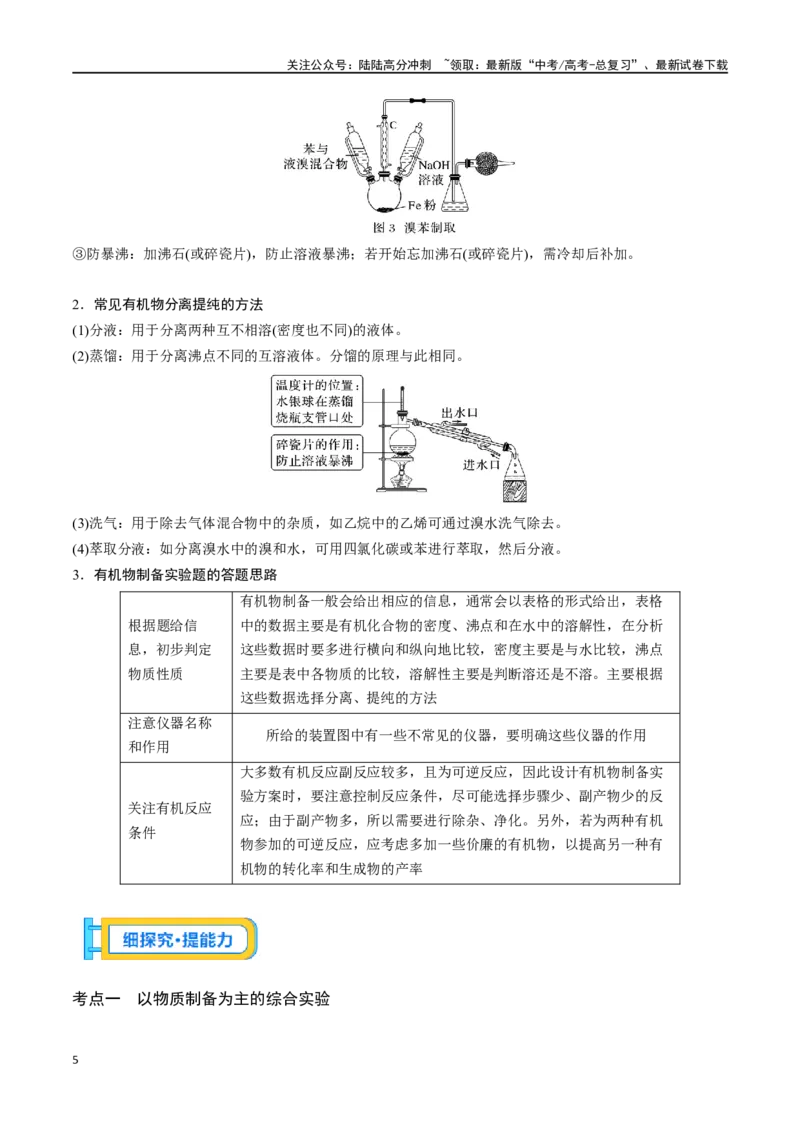 《专题四十一以物质制备为主的综合实验-（原卷版）_05-化学-高考总复习_一轮复习_2024年_2023-2024学年解密高考化学大一轮复习精讲精练（配套新教材2019）_资料》第5页预览