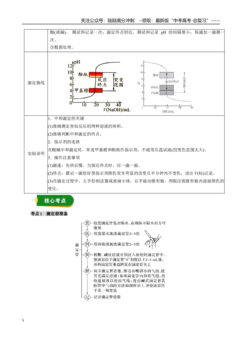 《专题10水溶液中的离子反应与平衡（学生版）_05-化学-高考总复习_一轮复习_2026年-化学高考一轮复习_2026年高考化学一轮复习讲义+练习+课件（新教材新高考）-G55_2026版》第5页预览
