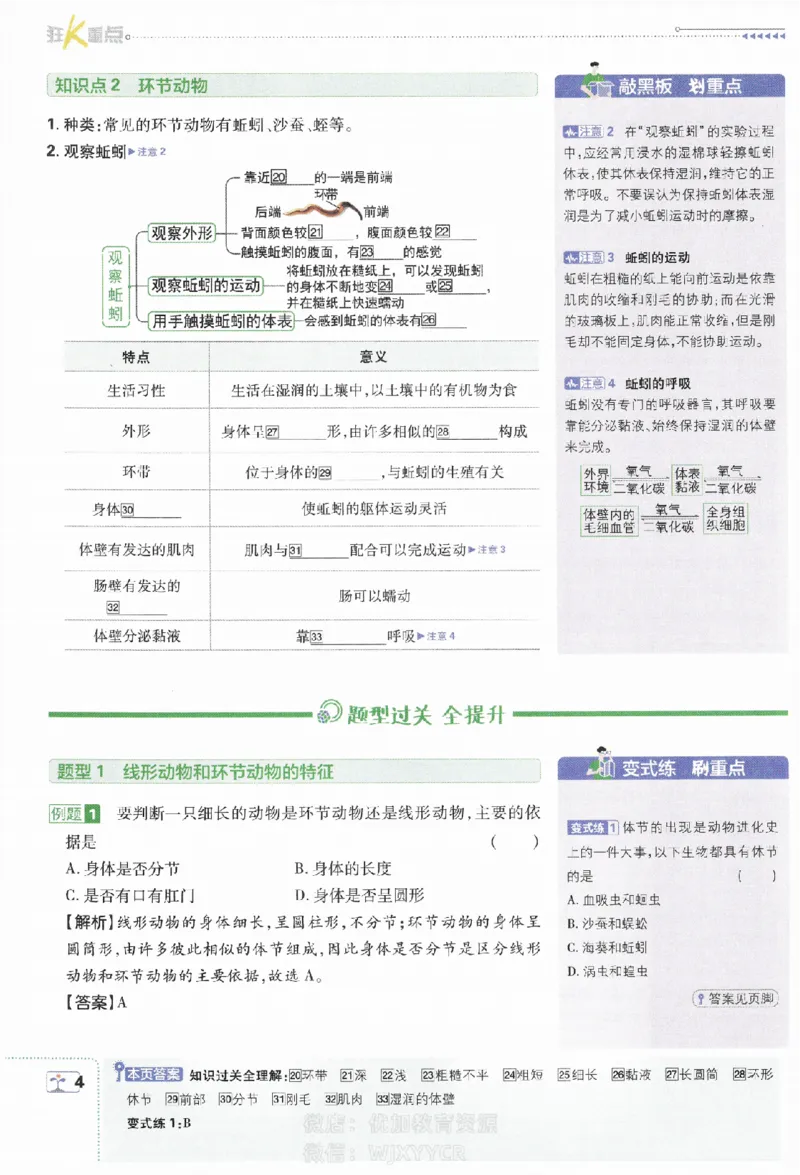 《初中必刷题八年级上册生物人教版狂K重点_2、2025初中必刷题合集_初中必刷题23+24+25上册_2024版（部分上册）》第5页预览