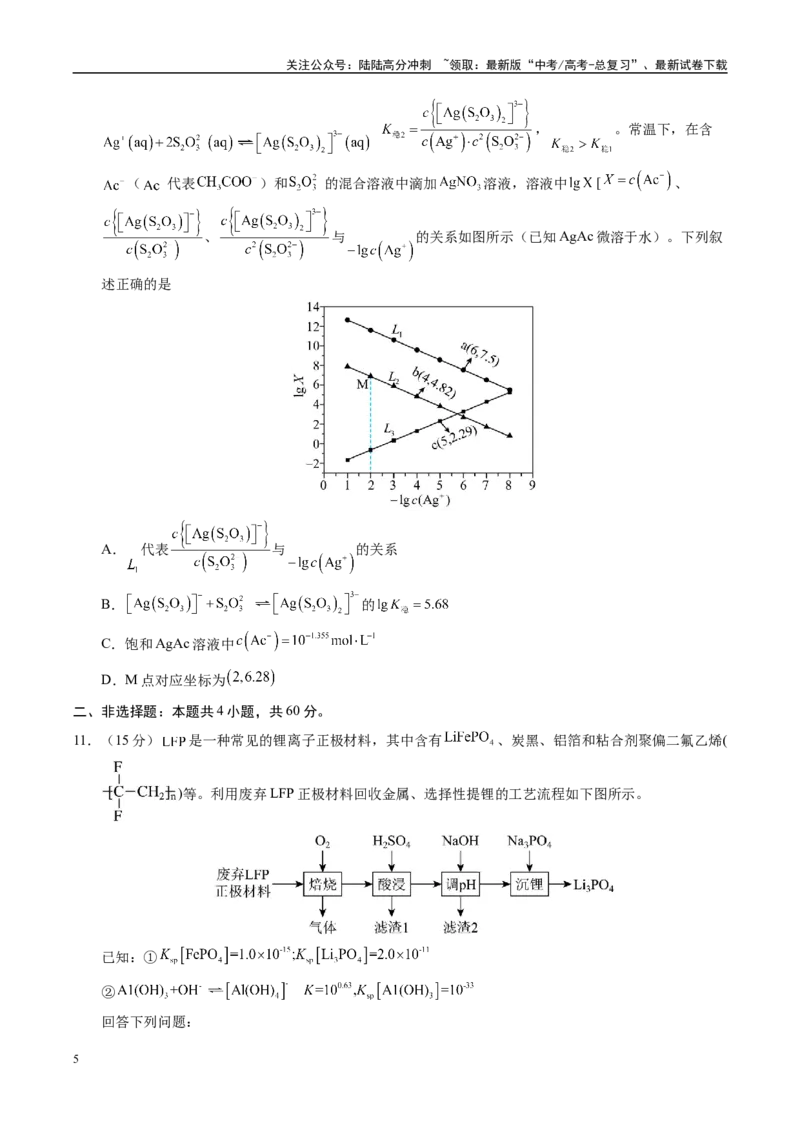《信息必刷卷04（福建专用）（学生版）_05-化学-高考总复习_专项复习_2025年_2025年高考考前必刷题（多地区）化学_2025年高考化学考前必刷卷（福建专用）5套》第5页预览