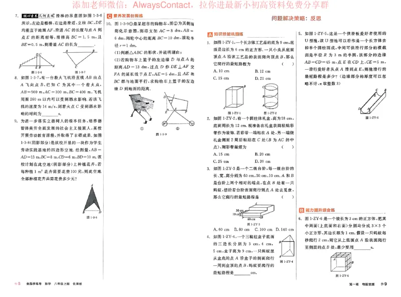 《2026《初中数学•全品学练考》8上作业册(BS)_2026版初中《全品学练考》8年级上册（数学、物理）（北师）(1)_2026《初中数学•全品学练考》8上(BS)》第8页预览