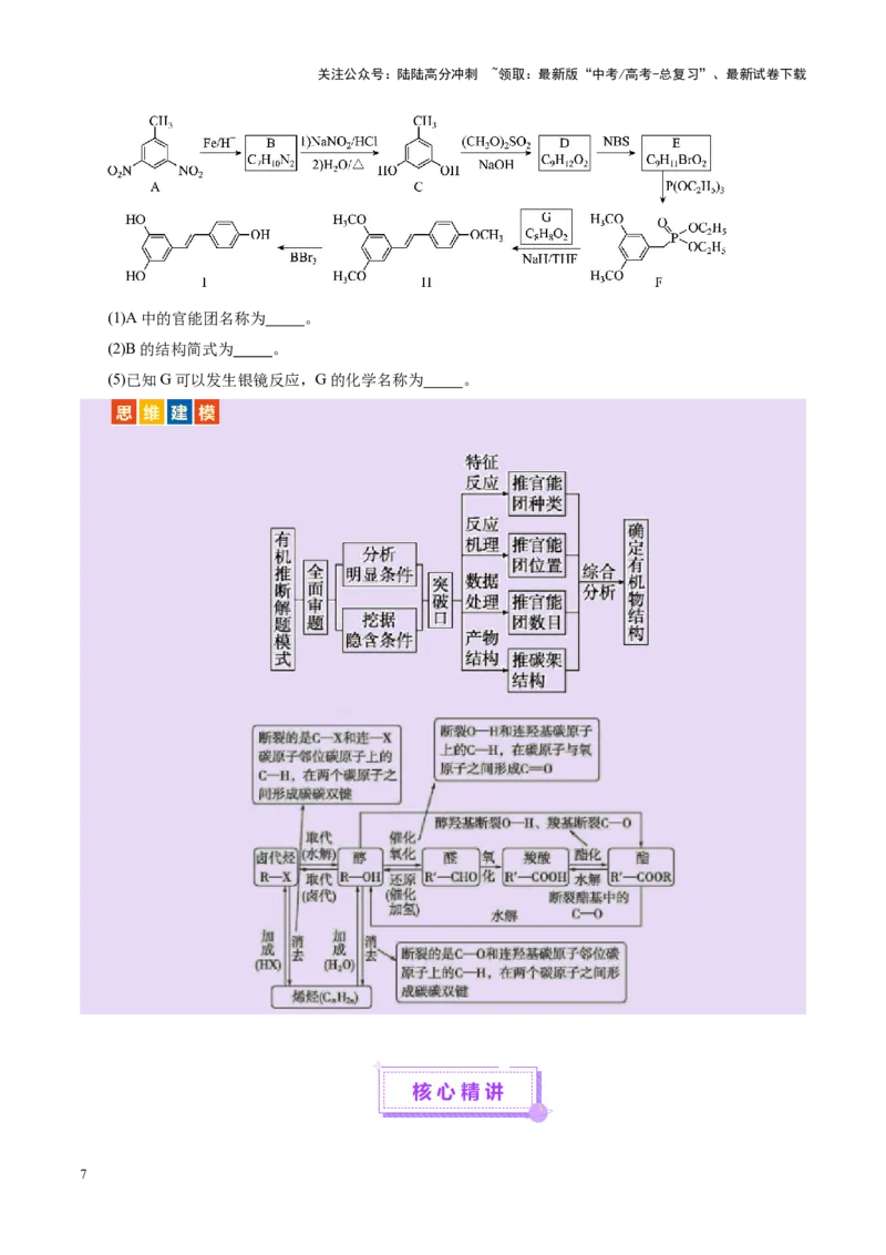 《专题14大题突破——有机合成与推斯（讲义）（学生版）_05-化学-高考总复习_二轮复习_2025年_2025年高考化学二轮复习课件+讲义+练习（新高考通用）》第7页预览