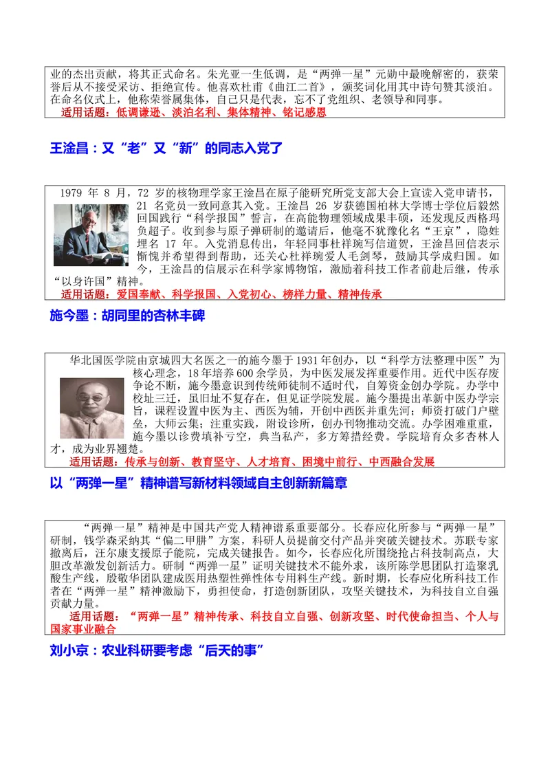 《专题01经纬中国：科学领域19位硬核人物万能素材库与10大高考母题备考图谱_专项复习_2026年-语文专项复习_172026年高考语文作文热门主题素材积累与运用》第6页预览