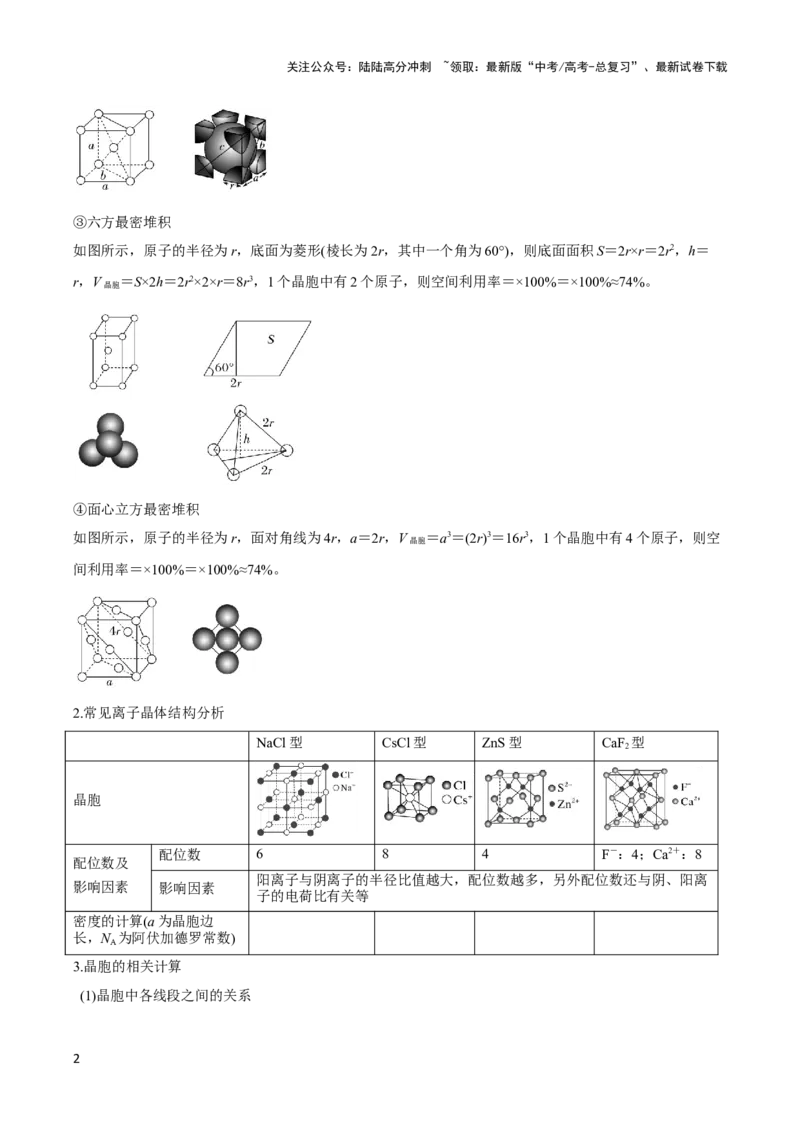 《压轴题10 晶体结构及相关计算（解析版）_05-化学-高考总复习_专项复习_2024年_2024年高考化学压轴题（新高考通用）》第2页预览