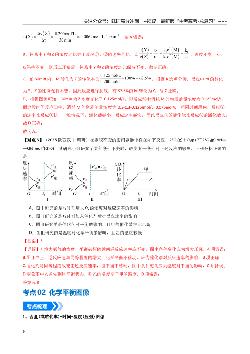 《专题05化学反应速率与化学平衡图像（高效培优讲义）（教师版）_05-化学-高考总复习_一轮复习_2026年-化学高考一轮复习_2026年高考化学一轮复习考点精讲精练（新高考通用）-G58_2026版》第9页预览