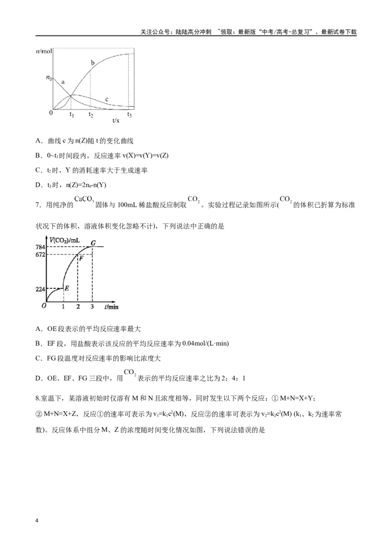 《专题讲座（四）反应速率、平衡图像题解题策略（练）-（原卷版）_05-化学-高考总复习_一轮复习_2024年_2024年高考化学大一轮复习精讲精练+专题讲座_资料》第4页预览