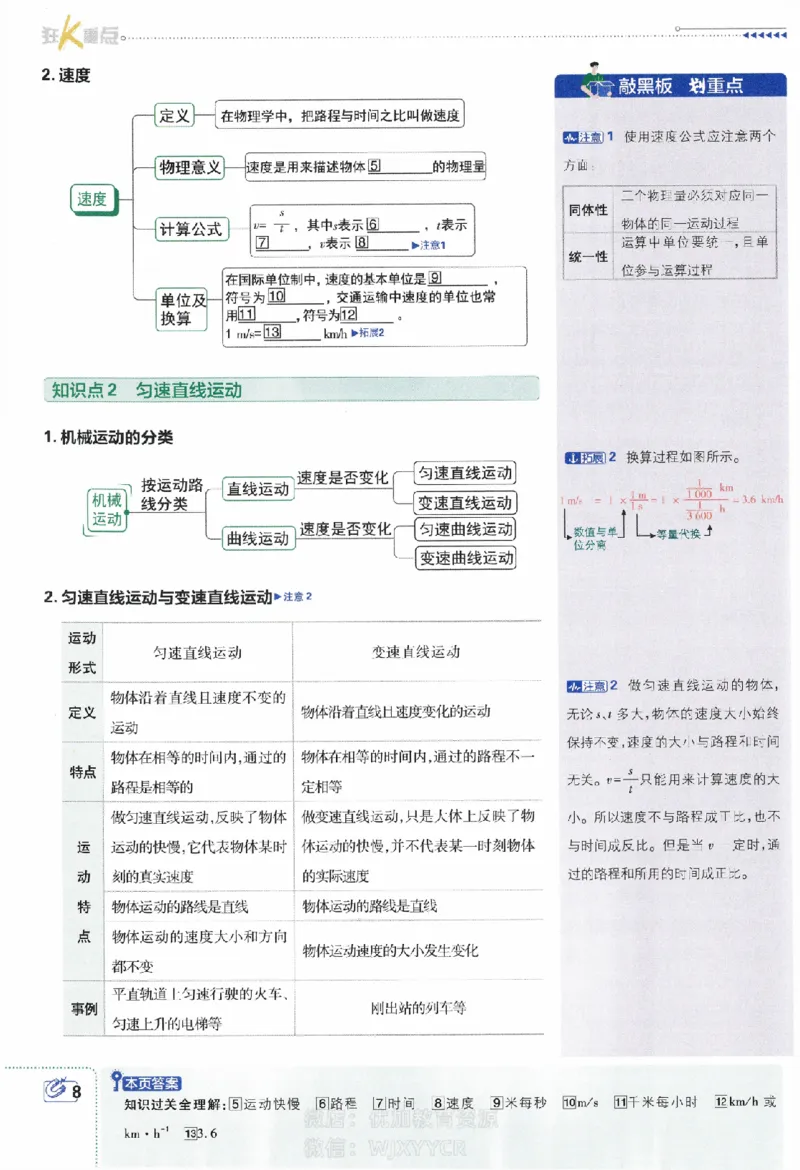 《初中必刷题八年级上册物理人教版狂K重点_2、2025初中必刷题合集_初中必刷题23+24+25上册_2024版（部分上册）》第9页预览