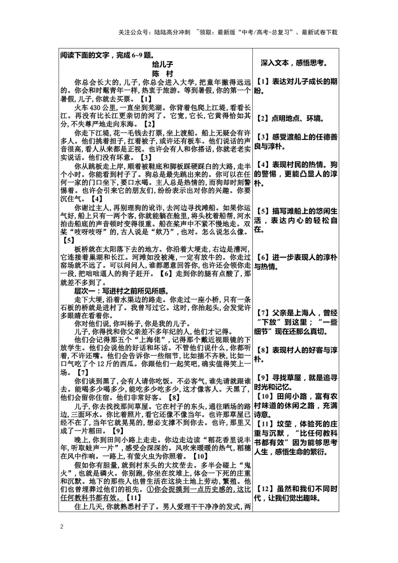 《专题05小说阅读，阅读方法-（原卷版）_二轮复习_2024年_2024年高考语文二轮专题讲练_资料》第2页预览